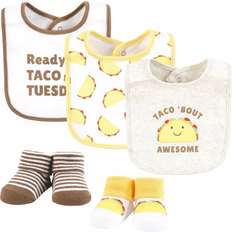 Hudson Baby Cotton Bib & Sock Set Taco Tuesday