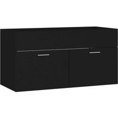 90.0 cm Vanity Units for Single Basins vidaXL Sink Cabinet Black 90 x 38.5 x 46 cm