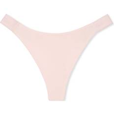 PINK Logo Cotton Shine High-Leg Thong Panty - Angel Pink