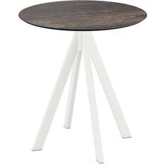 Cafétische Essentials Infinity Terrassentisch Weiß Ø70 cm