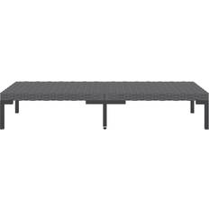 Utemöbler vidaXL 5-Tlg Garten-Lounge-Set Mit Kissen Poly Rattan Dunkelgrau Lounge-Set