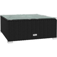 Utemöbler vidaXL 9-Tlg Garten-Lounge-Set mit Kissen Schwarz Lounge-Set