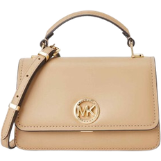 Michael Kors Delancey Small Leather Crossbody Satchel - Camel