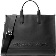 Michael Kors Hudson Pebbled Leather Tote Bag - Black