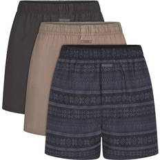 Classic Boxer Men's Underwear SKIMS Cotton Poplin Mens Boxer 3-pack - Onyx Ash Fair Isle