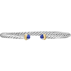 David Yurman Cable Flex Bracelet - Silver/Gold/Lapis