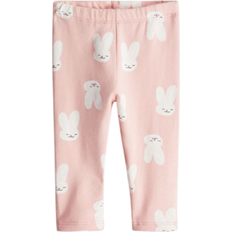 H&M Cotton Jersey Leggings - Light Pink/Bunnies (1265612001)