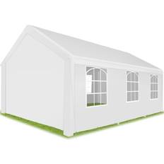 Blanc Pavillons et Accessoires tectake Tonnelle Jasko 6 x 4 m Système À Clic 4 éléments Latéraux Amovibles Avec Protection Contre les Rayons UV