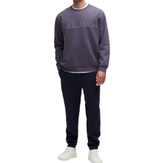 Men - Purple Sweaters Lululemon Steady State Crew Graphic Sweatshirt - Nightfall