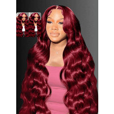 UNice 13x4 Lace Frontal Loose Wave Pre-Everything Wig 16 inch Burgundy