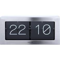 Karlsson Modern & Contemporary Digital Brushed Steel Wall Clock 37cm