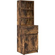 vidaXL Rökt Ek 39 x 35 x 125 cm Sängbord