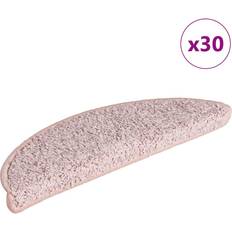 Pink Stair Carpets vidaXL Stufenmatten 30 Stk Hellrosa 65 x 21 x 4 cm