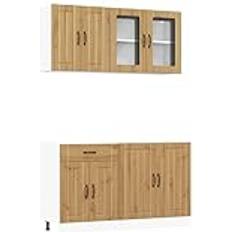 Oaks Wall Cabinets vidaXL Kalmar Kitchen Set 4 Pieces Wall Cabinet