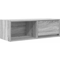 80.0 cm Vægskabe vidaXL Tv-Bord 80x31x25.5 cm Konstrueret Træ Grå Sonoma-eg Vægskab