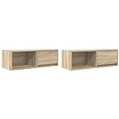 vidaXL Tv-Borde 2 Stk 80x31x25.5 cm Sonoma-Eg Vægskab