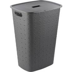 Vasketøjskurv Med Låg 56 Liter Grå