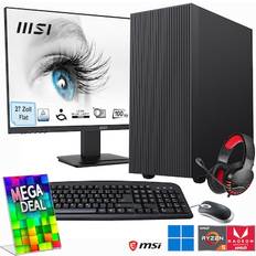 AMD Ryzen 5 Stationære computere Hyrican MSI PRO MP273ADE Set