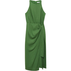 Mango Bow Midi Dress - Green