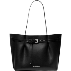 Michael Kors Emilia Large Pebbled Leather Tote Bag - Black