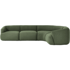 Westwing Collection Modulares Sofia Dunkelgrün Sofa 312cm 4-Sitzer