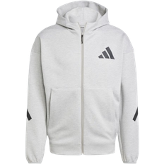 adidas Z.N.E. Full Zip Hooded Track Jacket - Medium Grey Heather