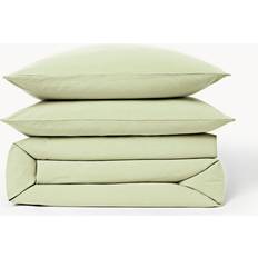 Percale Fundas nórdicas Westwing Collection Leonie Duvet Cover Green (220x155cm)