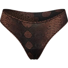 SKIMS Shine Foundations Thong - Espresso Snakeskin Print