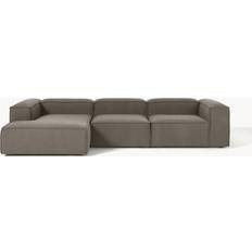 Westwing Collection Lennon Greige Sofa 327cm 3 personers