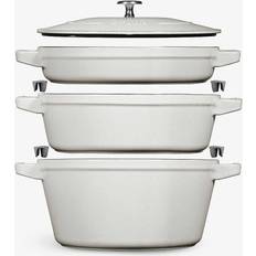 Staub Stackable med låg 3 dele
