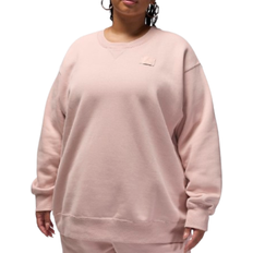 Nike Jordan Flight Fleece Women's Crew-Neck Sweatshirt Plus Size - Pink Oxford