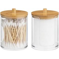 Makeup Storage on sale Navaris Navaris Cotton Bud Holders 2 Stackable
