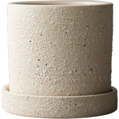 Krukker, Planter & Dyrkning DBKD Med Underkop 10 cm Keramik Creme Krukke