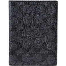 Pelle Custodie per passaporto Coach Passport Case In Signature Canvas - Coated Canvas/Charcoal