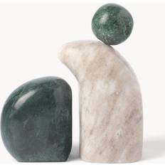 Brugskunst Westwing Collection Nati Dark Green/Light Beige Dekoration 2stk
