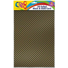 Cre8 Foiled Black & Gold Card A4 140g 5 sheets