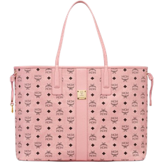 Pink - Women Totes & Shopping Bags MCM Liz Shopper in Visetos Large - Soft Pink