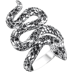 Thomas Sabo Bague noirci serpent noir TR2418-643-11-58 noir/argenté