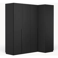 Westwing Collection Leon Black Wardrobe 215x236cm