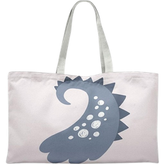 Bonamaison Printed Fabric Bag - Grey