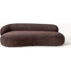 Westwing Collection Alba Dunkelbraun Sofa 235cm 3-Sitzer