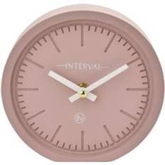 Pink Table Clocks Interval Minimalist Desk 15 cm Pink Table Clock