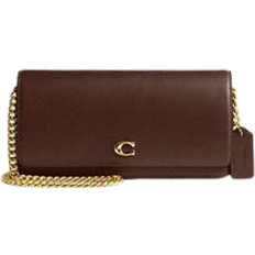 Evie Long Wallet With Chain - Brass/Maple