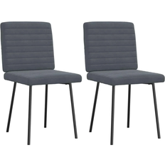 vidaXL 4101157 Dark Grey Køkkenstol 83cm 2stk