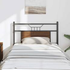 Headboards vidaXL 90 cm Brown Oak Engineered Wood and Steel Headboard