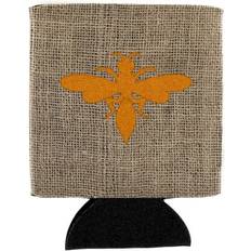 Orange Bottle Coolers Caroline's Treasures Burlap Orange Can Insulator Hugger Bottle Cooler