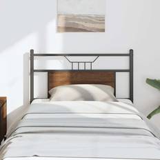Headboards vidaXL Engineered Wood Steel Bed Frame 85.5 x 3 x 91.5 cm Headboard 80cm