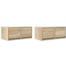 vidaXL Sonoma TV-Bänkar 2 St 60 x 31 x 25,5 cm TV-bänk