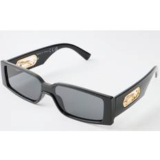 boohooMAN Tiger Detail Black Sunglasses - Black