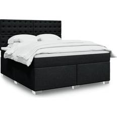 vidaXL mit Matratze 180x200 cm Schwarz Boxspringbett
